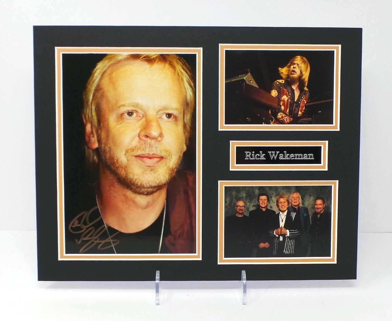 Rick WAKEMAN Yes Keyboard Player Signed & Mounted Photo Poster painting Display 2 AFTAL COA