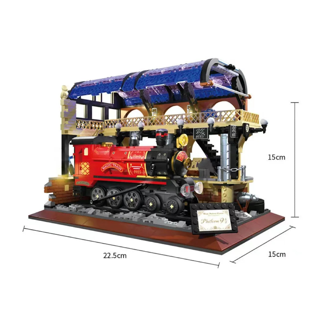 MOC Harry Potter Magic Railway Train Station MINI Bricks Toys
