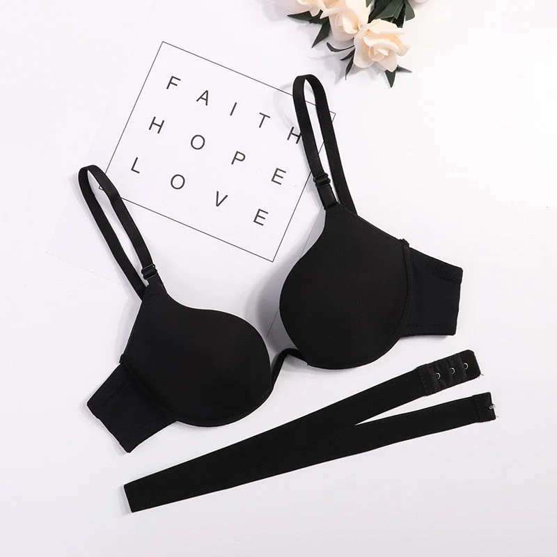 Japanese Style Deep V Push Up Bra Strapless Underwire Underwear Women Sexy Soutien Gorge Thin Half Cup Lingerie Beauty