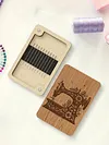 Wooden Needle Box Built-in Strong Magnet Needles Storage Holder with Lid Pin Organizer for Quilters Sewers Craft Supplies Gift