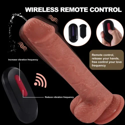 squirting vibrating dildo Amazon.com: 9'' Silicone Vibrating Squirting Dildo with Remote Control 7  Vibration Modes, Realistic Ejaculating Penis Adult Sex Toy with Enema Bulb  & Strong Suction Cup for Women G-Spot and Anal Prostate Play :