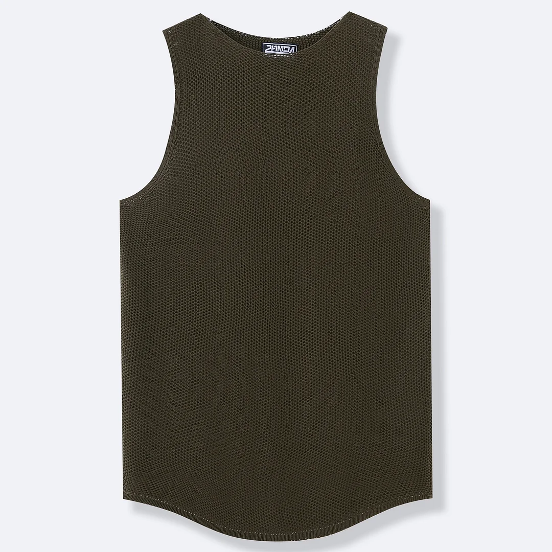 Uveng Uveng Men's Summer Thin Knitted Vests Men's Casual Solid Color New Knitwear SY0098