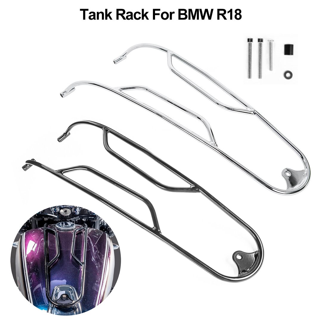 Tank Rail Front Tank Bag Rack For BMW R18 20220+, Glossy Black / Chrome