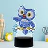 DIY Diamond Painting 7 Color Night Light Lamp Home Decoration Ornament Gift Kit(Owl)