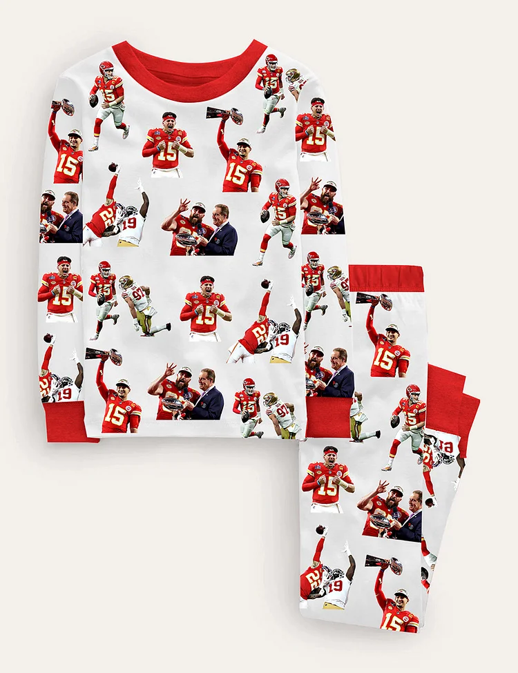 Kid's Kansas City Chiefs Football Pajama Set