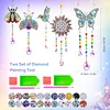 5Pcs DIY Diamond Painting Wind Chimes Crystal Window Suncatcher Craft Set Birthday Gifts Home Garden Decor