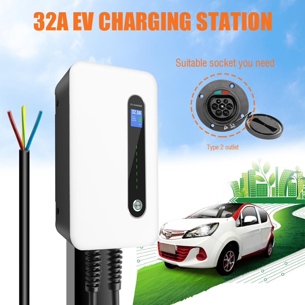 EV Charging Station Cable 32A Electric Vehicle Car Charger EVSE Wallbox