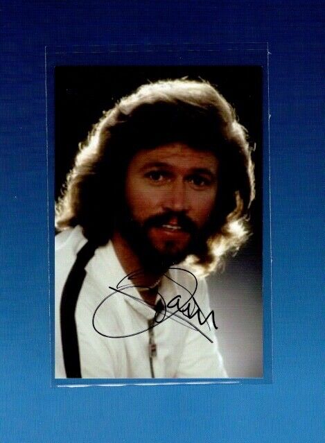 Barry Gibb Autographed Color Photo Poster painting Singer The Bee Gees