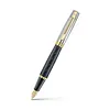 Matt Black Engraved E9347 Barrel and Glossy Chrome Cap with Gold PVD Edges