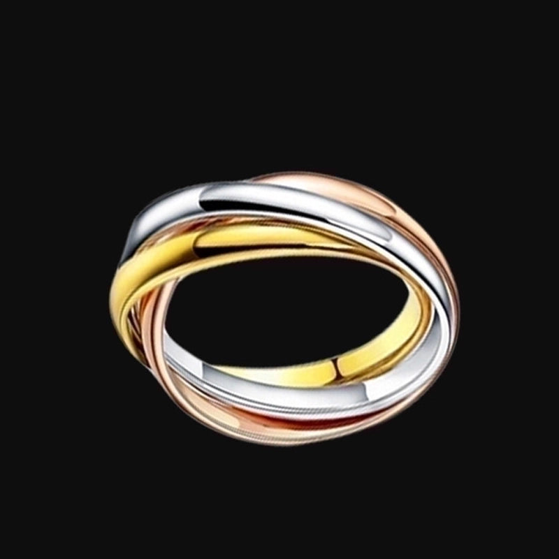 Copper Minimalist Geometric Solid Color Rings