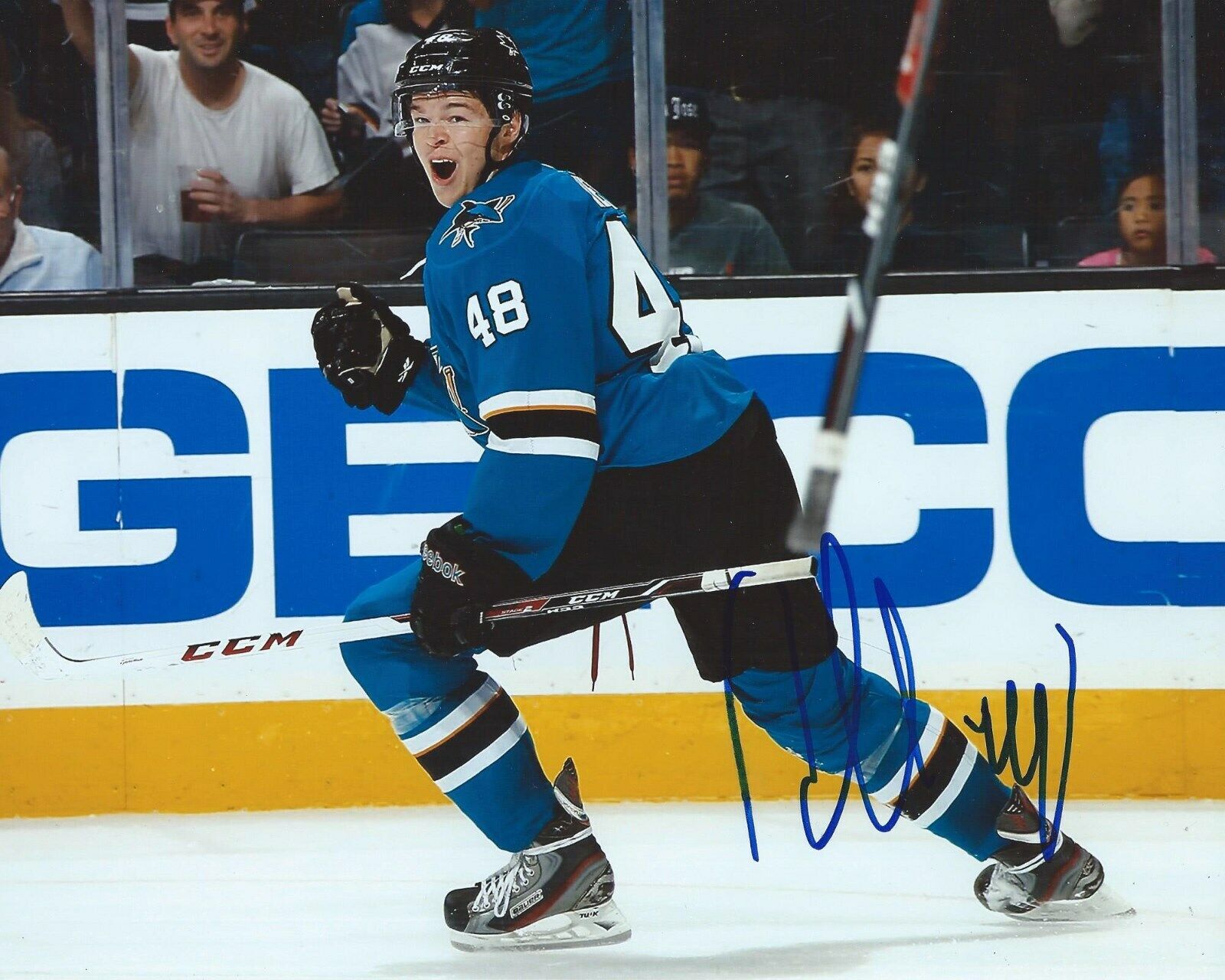 Tomas Hertl Signed 8x10 Photo Poster painting San Jose Sharks Autographed COA F