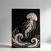 (30x40cm)DIY Pearl Painting Framed Jellyfish Handmade Pearl Material Art Kit Living Room Decor