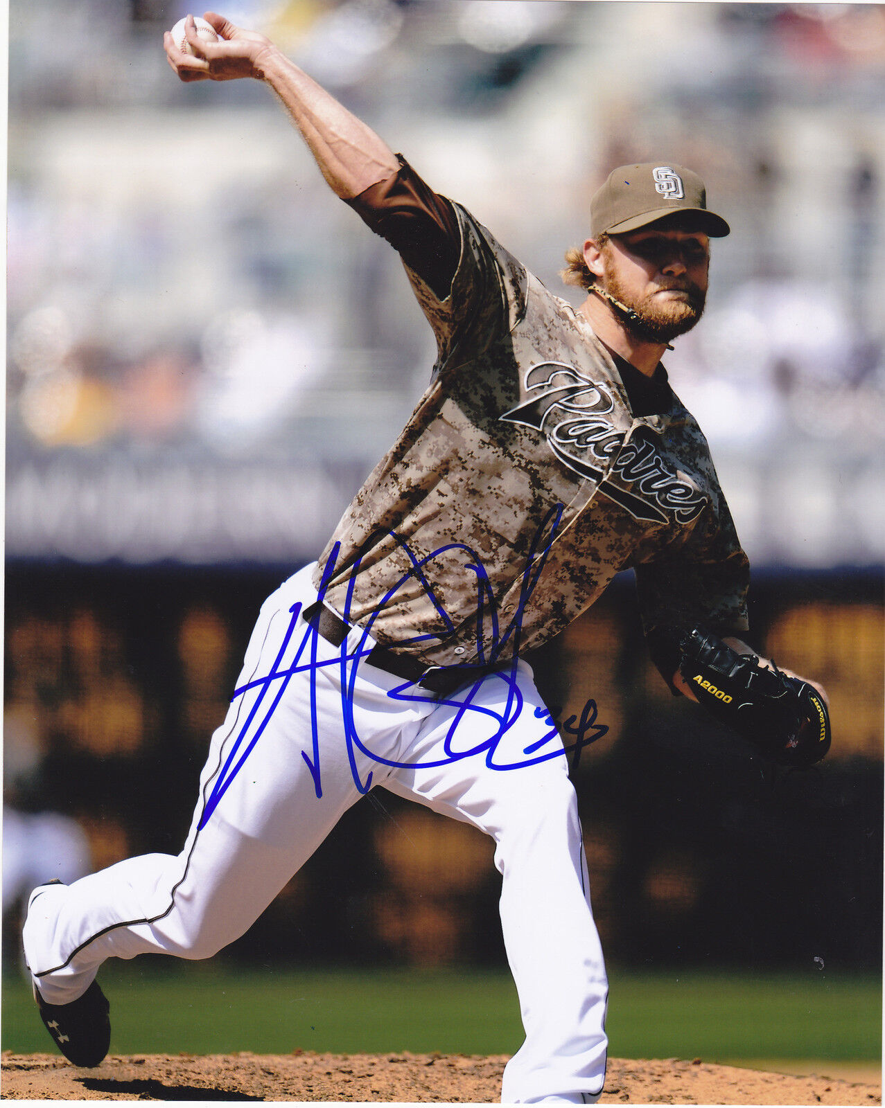 ANDREW CASHNER SAN DIEGO PADRES ACTION SIGNED 8x10