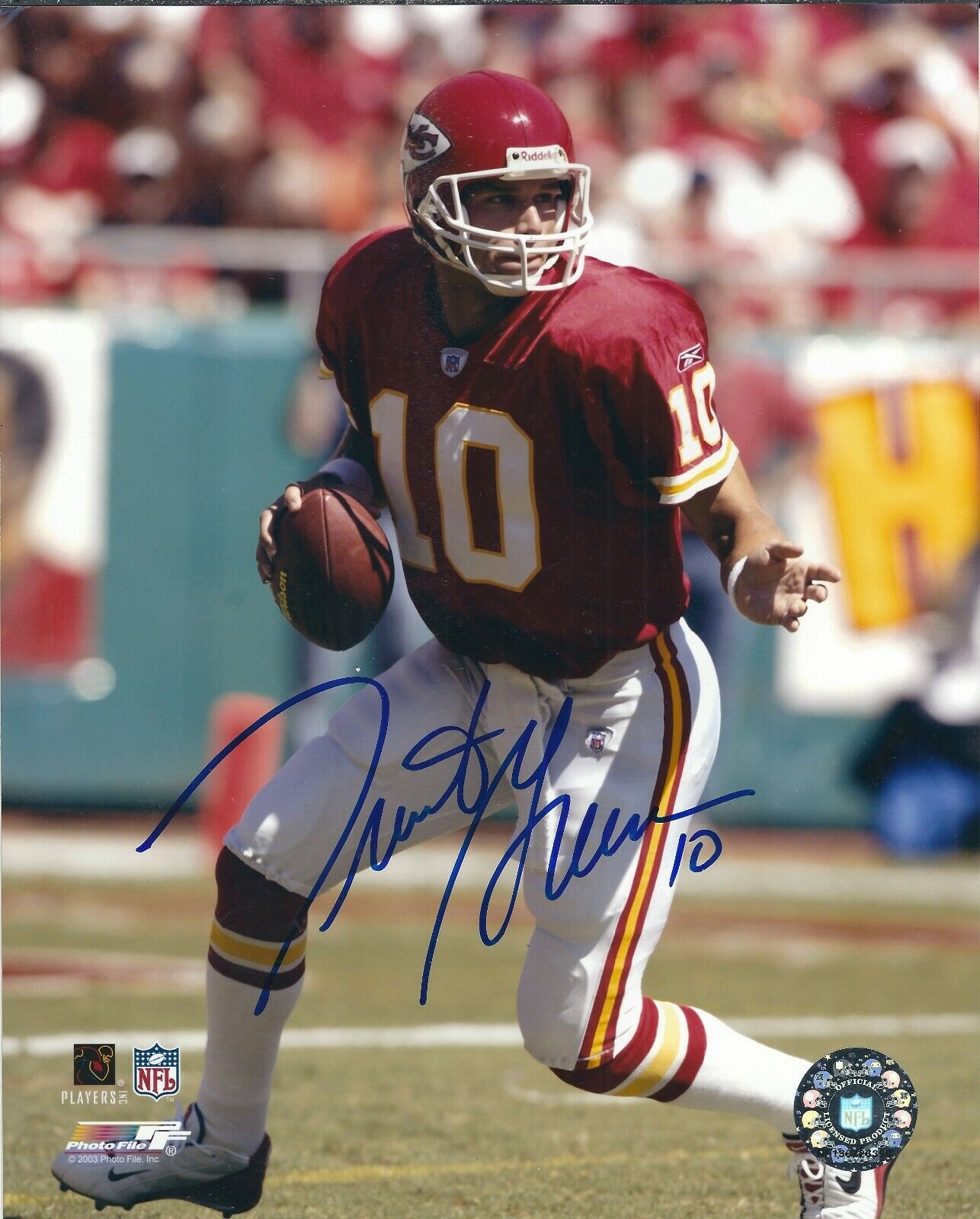 Autographed TRENT GREEN Kansas City Chiefs 8x10 Photo Poster painting w/COA