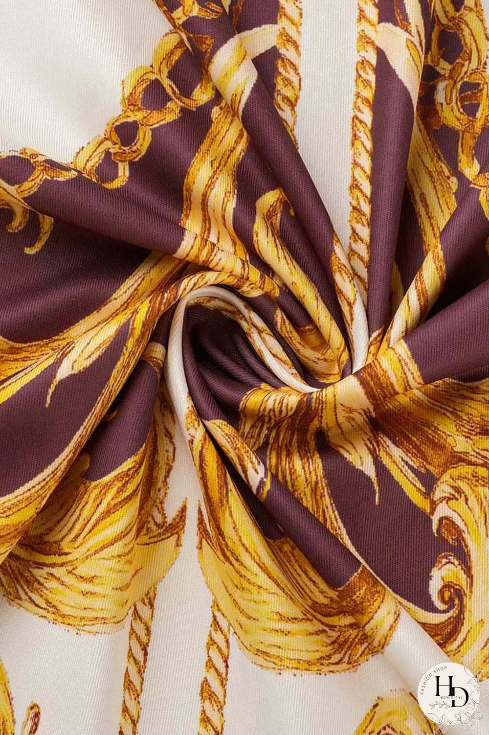 Brown Casual Print Patchwork Turndown Collar Long Sleeve Two Pieces