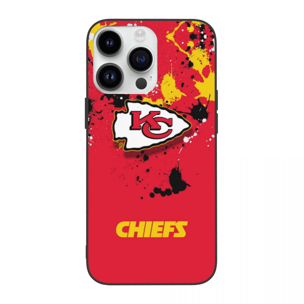 Kansas City Chiefs Paint Splash Art iPhone 14 Phone Case