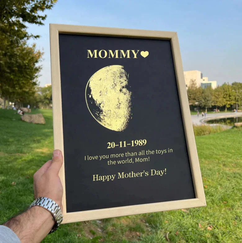 Custom Moon Phase With Custom Text --50% Off Mother's Day Sale