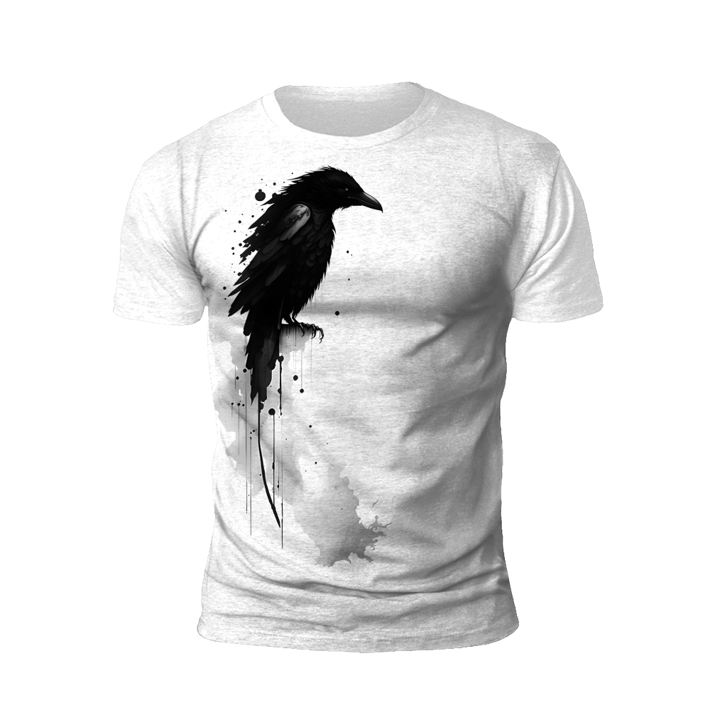 Ink Drop Raven: A Study in Contrast