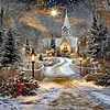 5D Full Drill Diamond Painting Kit Round Resin Rhinestone 40x40cm