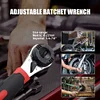 Universal Adjustable Ratchet Wrench for 6-22mm Screws, Portable Adjustable Ratchet Wrench Set with Non-slip Handle, Automotive and Household Tools, Great for Car Enthusiasts and DIY Home Repairs
