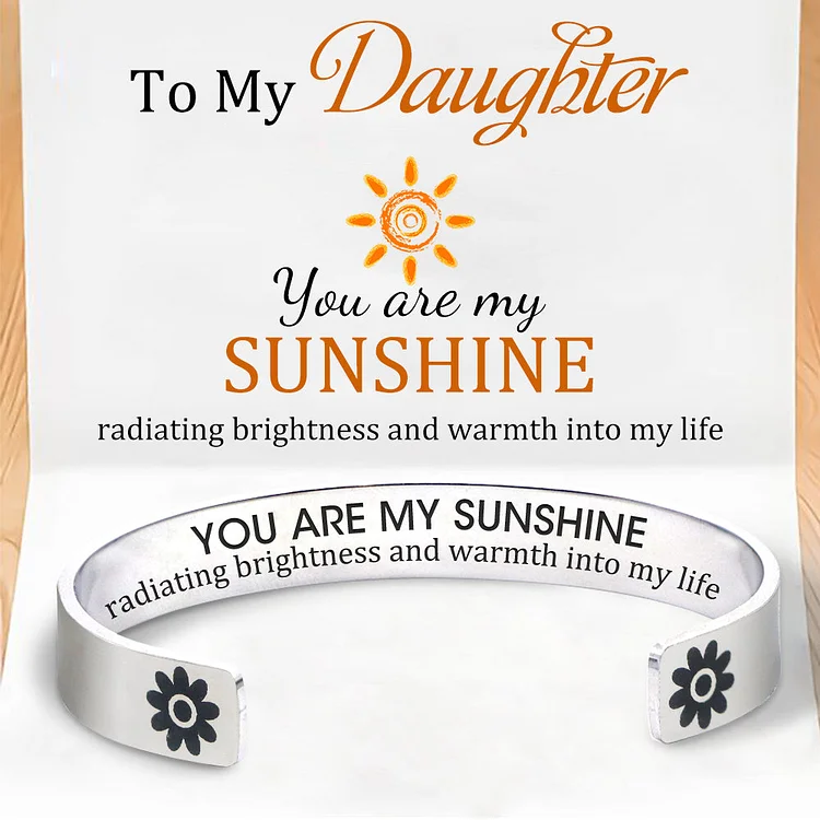 For Daughter - You Are My Sunshine Flower Bracelet