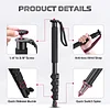 TB12 61-Inch Camera Monopod, Aluminum Photography Monopod with 5-Section Height, Lightweight & Portable Camera Accessories, for Cameras Canon, Nikon & Sony Mirrorless & DSLR, Easy to Carry