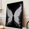 (30x40cm)Wings DIY Pearl Painting Framed Grape Handmade Pearl Material Art Kit Living Room Decor