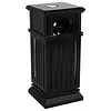 [US Local Warehouse] Commercial Trash Can with Removable Inner Bucket & Lid Side Opening Waste Bin for Garage Backyard