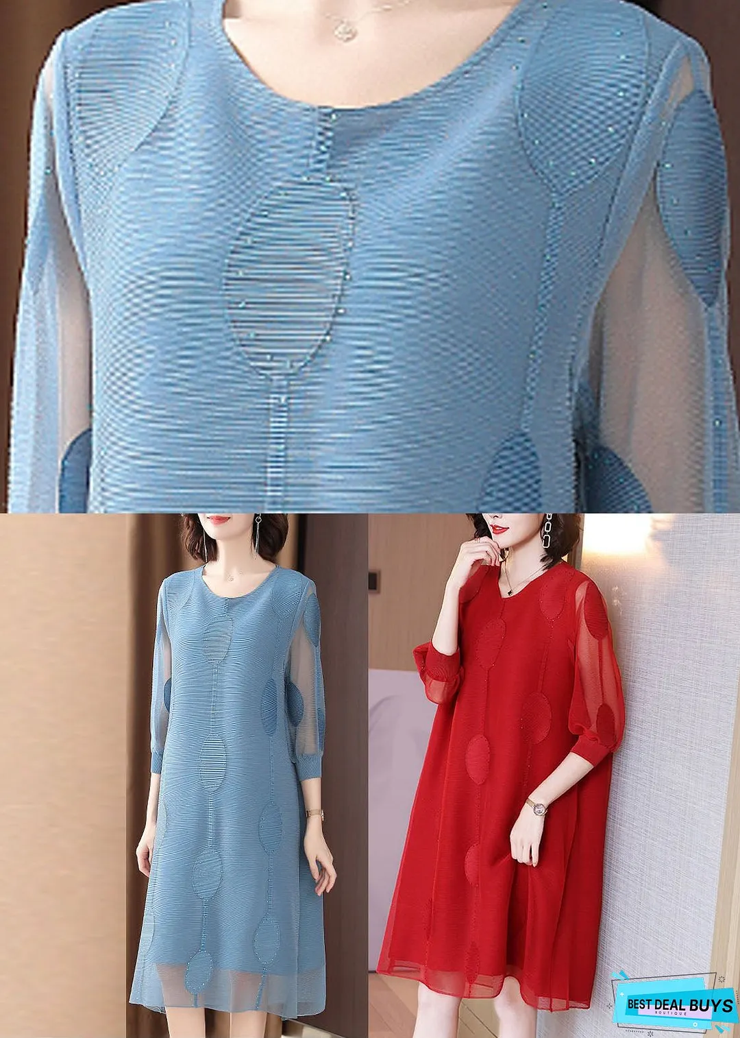 Wine Red V Neck Nail Bead Tulle Long Dresses Long Sleeve