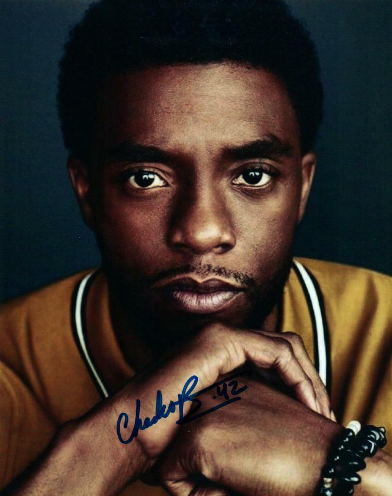 Chadwick Boseman autographed 8x10 Photo Poster painting Really nice signed Photo Poster painting and COA