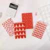 8PCS Loving Pink Red Hearts A5 / B5 Girls Portable Writing Paper Notebooks Valentine Diary Meeting Stationery Boutique Gift