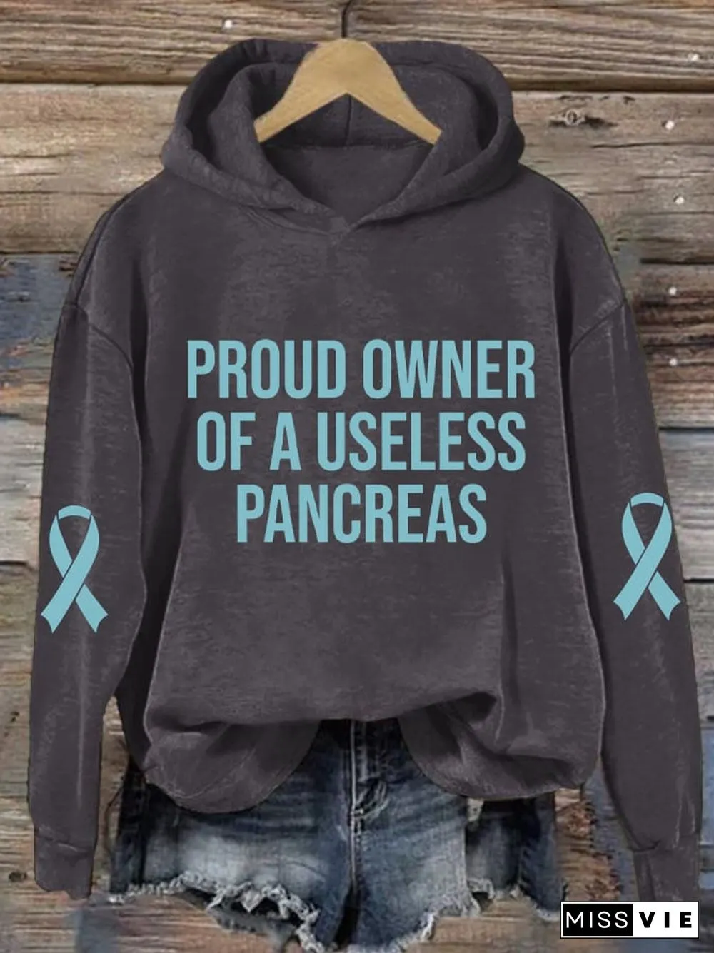 Women's Proud Owner of a Useless Pancreas Printed Casual Hoodie