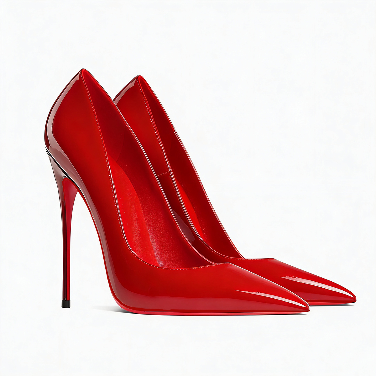 120/100mm Red Bottom Women's Party Wedding Heels Patent Pumps-MERUMOTE