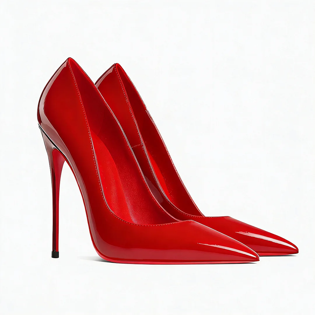 120/100mm Red Bottom Women's Party Wedding Heels Patent Pumps-MERUMOTE