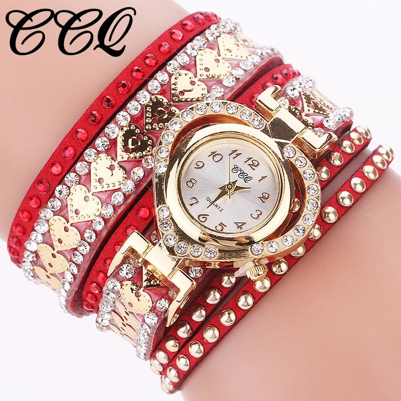 Modern Style Heart Shape Buckle Quartz Watch Women’s Watches