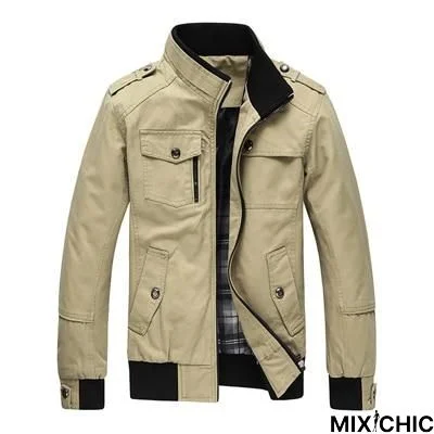 Men Casual Army Coats Outerwear Overcoat Jacket