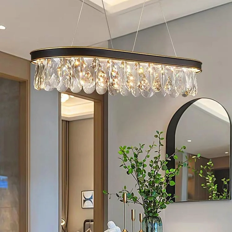 Modern Crystal Contemporary Chandelier for Dining Room - Appledas
