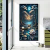 (40*70cm)Lotus Shadow Under The Moon - Full Round Drill Diamond Painting