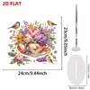 Cup Flower DIY 2D Flat Acrylic Diamond Painting Desktop Ornaments Kit 24*22cm