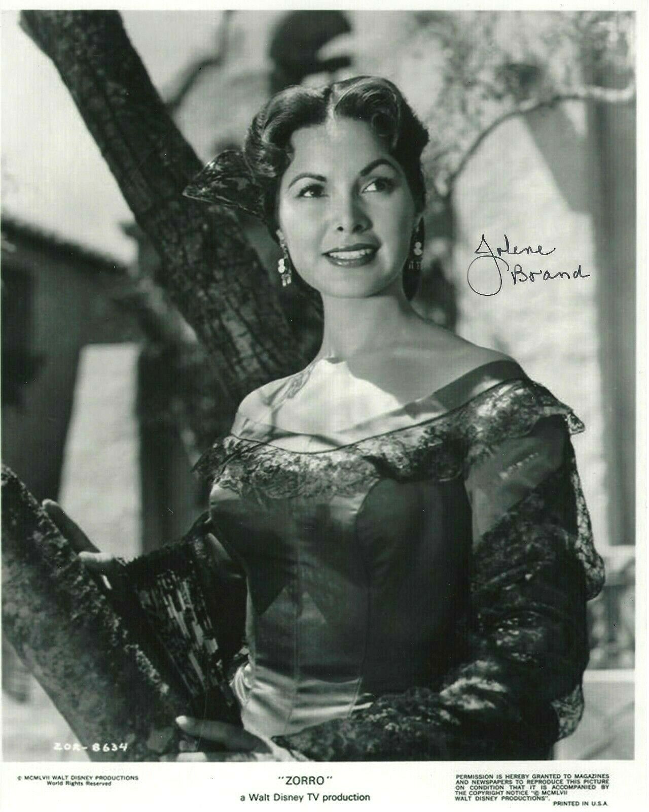 ACTRESS JOLENE BRAND SIGNED 'ZORRO' 8x10 Photo Poster painting w/COA DISNEY TV SHOW ANA VERDUGO