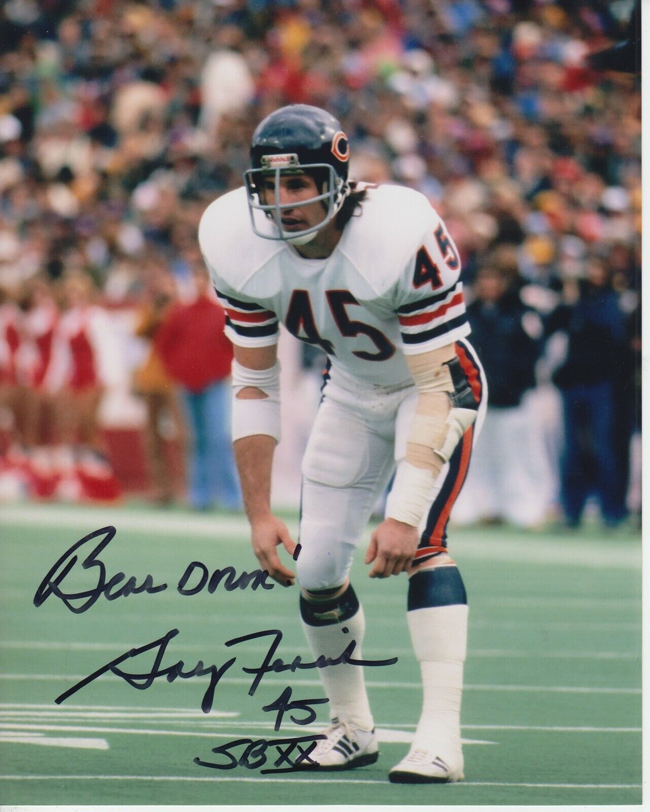 Gary Fencik W/ SB45 Inscription #1 8x10 Signed Photo Poster painting w/ COA Chicago Bears -