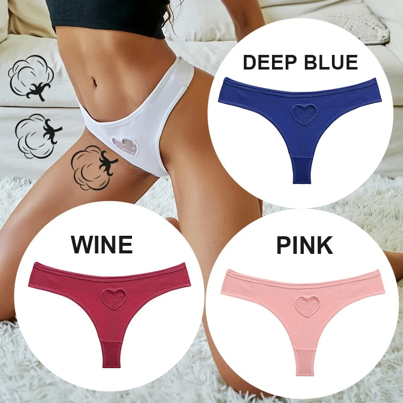 FINETOO 3PCS/Set S-XL Women Panties G-String Underwear Fashion Thong Lingerie Low Rise Panty Sexy Lace T-Back Woman Panties