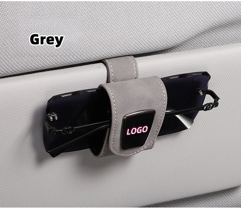 High-end suede car glasses protective clip