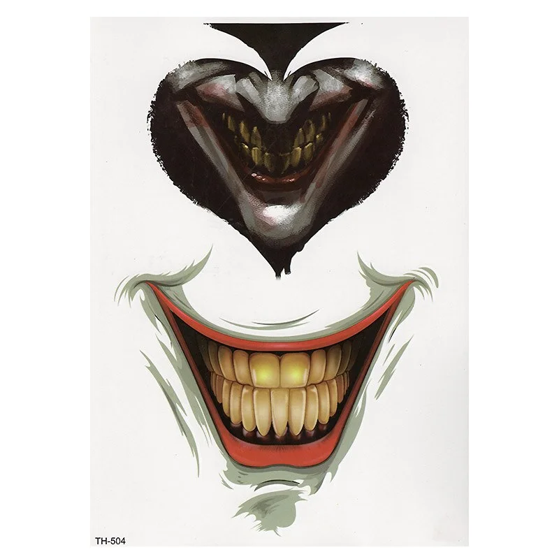 CROWN SKULL SCYTHE DEATH ANGEL WINGS CROSS TEMPORARY TATTOO, CRUCIFIX, BODY ART, MENS, WOMENS