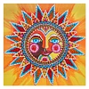 >SALE<5D Part Special Shaped Drill Luminous Diamond Painting Sun God Art (GT104)