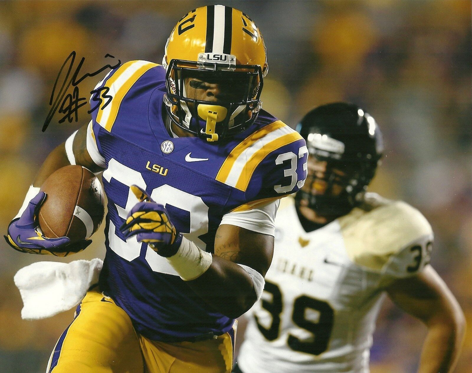 CINCINNATI BENGALS JEREMY HILL HAND SIGNED LSU TIGERS 8X10 Photo Poster painting W/COA