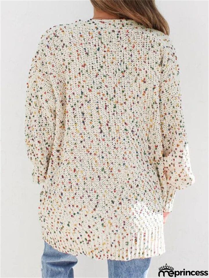 Colorful Dots Decorated Long Sleeve Cardigans