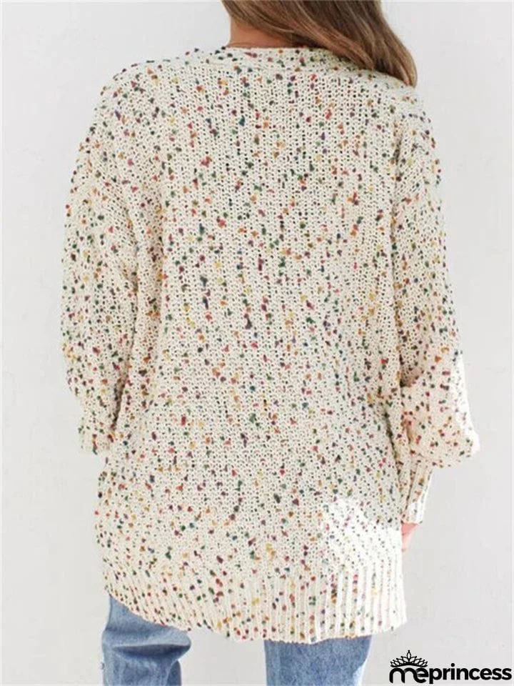 Colorful Dots Decorated Long Sleeve Cardigans