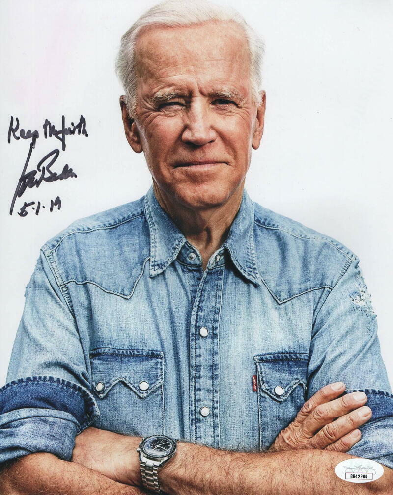 PRESIDENT JOE BIDEN SIGNED AUTOGRAPH 8x10 Photo Poster painting - KEEP THE FAITH INSCRIPTION JSA