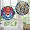 2pcs DIY Lion Diamond Art Window Hanging Pendant Door Decoration